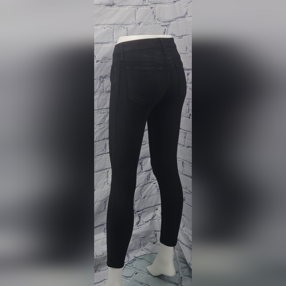 Joe's Jeans Women's Skinny Ankle Jeans Jet Black Light Wax Coated Denim Size 26 - Picture 3 of 13